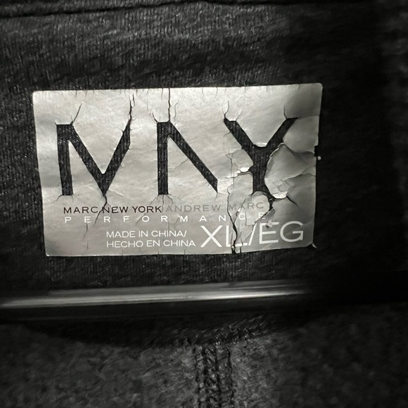 Marc New York Andrew Marc Performance Heather Dark Gray Cowl Neck Sweater sz XL - Picture 3 of 7